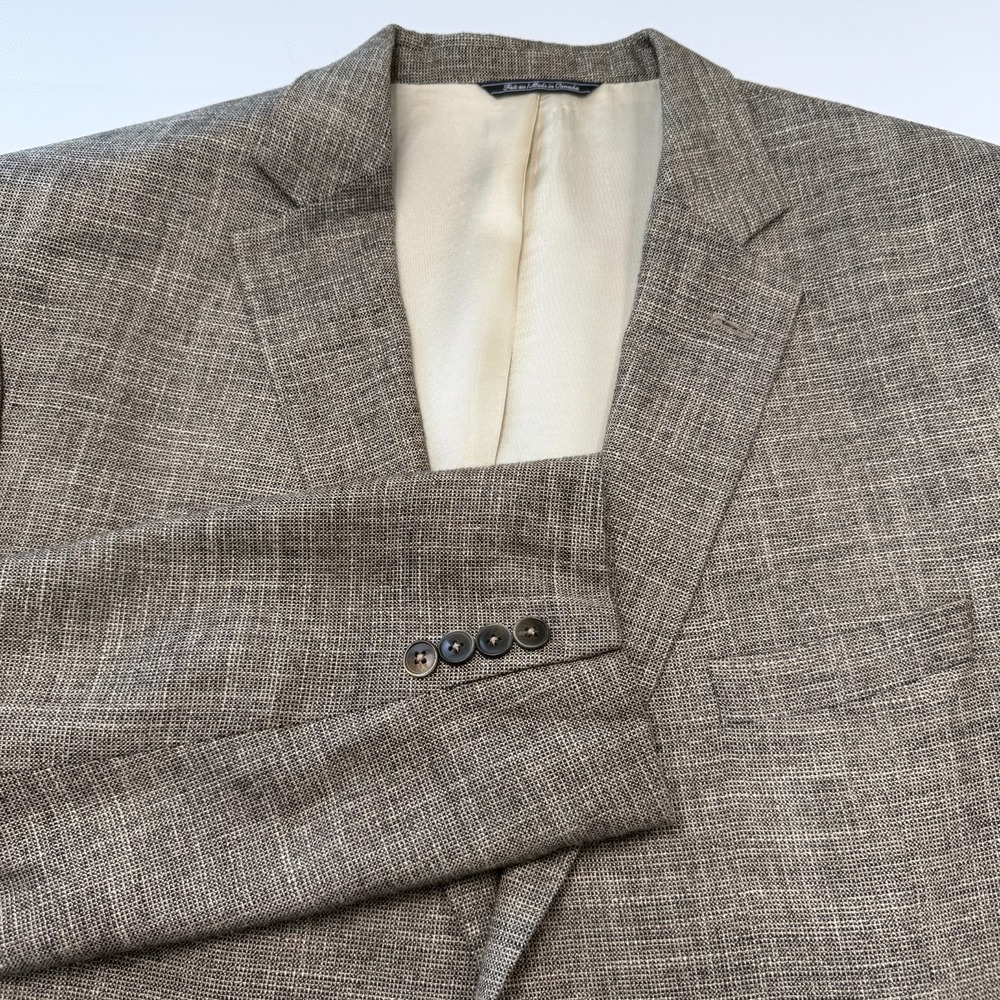 Men's Taupe Textured Sport Coat Blazer